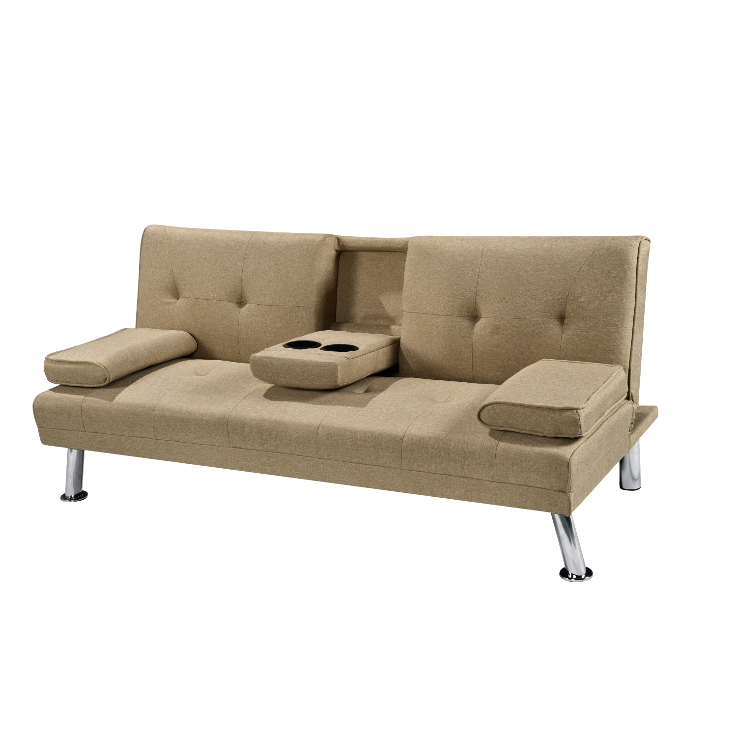 Sofa Cama Apoya Brazos Lino Beige