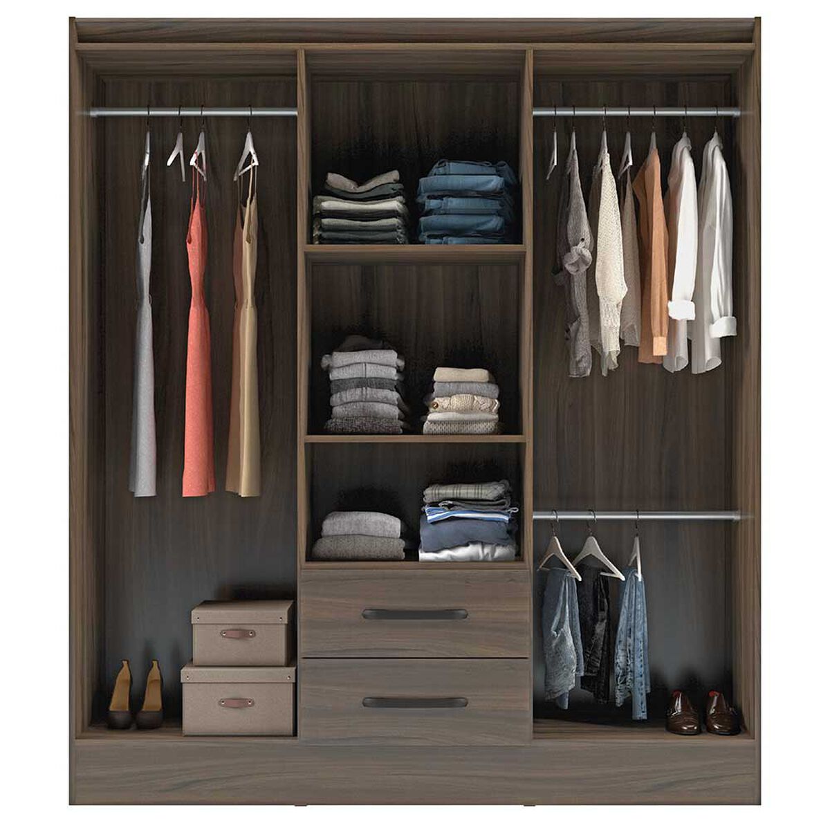 Clóset Segalín 6 Puertas 2 Cajones